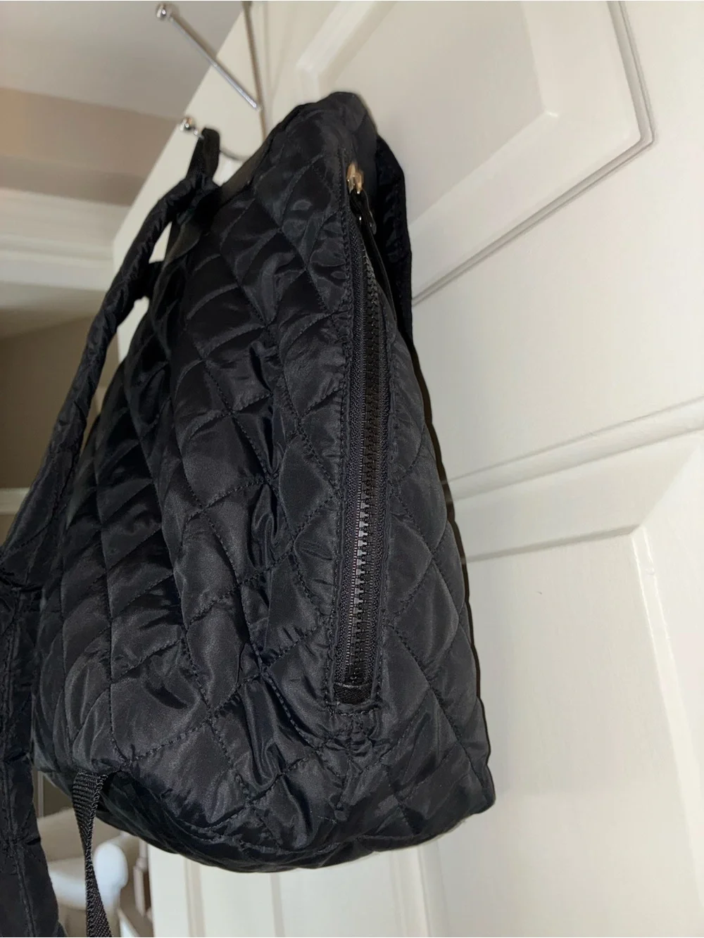 Like New Kate Spade Quilted Black Nylon Flap Backpack/Diaper Bag